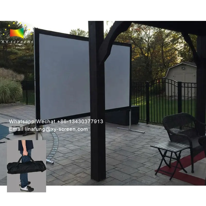 XY 스크린 핸드백 대, 4K 매우 HD 3D 빠른 폴딩 휴대용 실내 영화관 영화관을 가진 120 인치 옥외 영사기 스크린