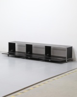 Meuble de rangement latéral en acier inoxydable au design moderne, étagères multifonctionnelles, meuble de rangement pour salon, durable, antirouille