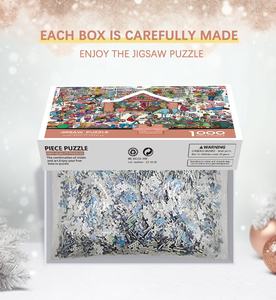 Fabricants <span class=keywords><strong>de</strong></span> puzzles personnalisés MCX, conception <span class=keywords><strong>de</strong></span> logo, emballage, puzzle géant, forme <span class=keywords><strong>de</strong></span> puzzle, 500-1000 pièces, carte bleue, carte blanche, carte grise - Product Image 6