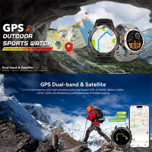 นาฬิกาสมาร์ทวอทช์ Remax หน้าจอ AMOLED <span class=keywords><strong>1</strong></span>.43 นิ้ว ระบบ GPS กันน้ำ 5ATM นาฬิกาสมาร์ทวอทช์ระดับพรีเมียม ติดตามการออกกำลังกายกลางแจ้ง นาฬิกาสมาร์ทวอทช์ GPS สำหรับผู้ชาย - Product Image 2