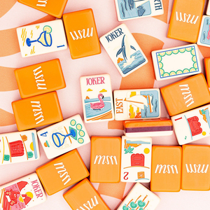 Matériel acrylique - Ensemble de jeu élégant - Ensemble de luxe gravé adapté - Tuiles de Mahjong américaines pour divertissements adultes - Product Image 1