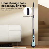 Outil de nettoyage électrique rotatif sans fil rechargeable et portable avec un ensemble de têtes de brosse interchangeables et un embout long extensible