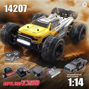 MJX SJY-14207 Coche RC de Derrape sin Escobillas 1/14 4WD 53 km/h RTR con Chasis de Aleación, Amortiguadores de Aceite, Luces LED, Alta Velocidad, Camioneta Monstruo de Regalo - Product Image 4