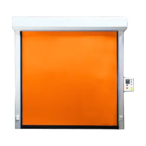 Porta deslizante automática de alta velocidade para porta industrial com zíper rápido em PVC, preço de fábrica