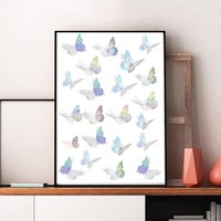 12 pièces décoration murale papillon 3D, papillon anniversaire amovible Stickers muraux pour enfants pépinière salle de classe décor de mariage