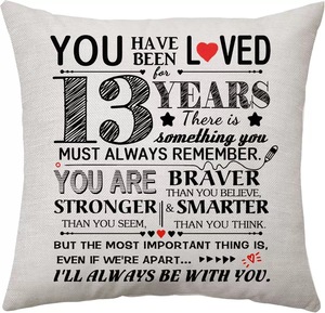 Fodera per cuscino per il <span class=keywords><strong>10</strong></span>° compleanno, per <span class=keywords><strong>10</strong></span>-18 anni, per amico, amica, figlia, figlio, sorella, fratello, fidanzata, fidanzato, cugino, compagno di classe - Product Image 4