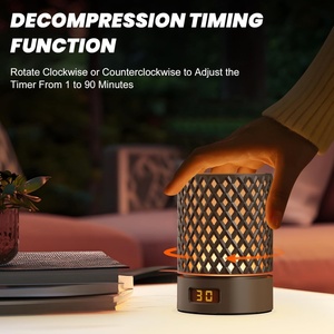 Veilleuse moderne rechargeable avec minuterie rotative pour lumière chaude, idéale pour l'alimentation des bébés, le chevet, la relaxation et une ambiance romantique - Product Image 3