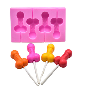 قوالب سيليكون مصاصات على شكل قضيب ثلاثية الأبعاد، قوالب كيك بوب على شكل قضيب - Product Image 2