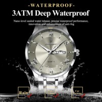 POEDAGAR 2025 jam tangan pria, arloji Stainless Steel klasik, kalender anti air Quartz 978