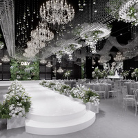 Grand lustre en cristal de luxe, luminaire suspendu pour plafond haut, lampe décorative personnalisée pour mariage, salle de banquet, éclairage d'événements