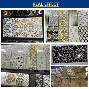 Hilite Phật Sơn chất lượng tốt 3D đánh bóng Matte tường gốm trang trí vàng sang trọng gạch cho phòng ngủ phòng tắm - Product Image 6