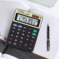 Calculatrice scientifique programmable CTIFREE, accessoires de bureau et scolaires, 12 chiffres, calendrier, double alimentation, plastique