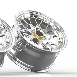 Rueda Cromada Simulada de Dos Piezas CD-523 con Remache Dorado, 19 Pulgadas, 8.5J 9.5J ET35 5x120 CB72.6, Llanta Forjada de Una Pieza - Product Image 3