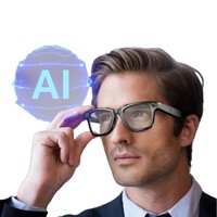 W600 Lunettes Intelligentes IA pour Hommes, Chat IA, Étanche, Mode, Lunettes de Soleil Intelligentes avec Caméra HD, Enregistrement Vidéo et Audio