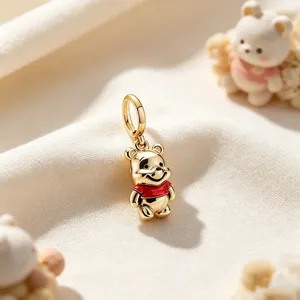Ciondolo Charm in Zirconio e Tungsteno <span class=keywords><strong>Pooh</strong></span>, Piglet, Tigger, per Bracciali e Collane, Perline per Gioielli Fai-da-Te, Regalo per Donne - Product Image 5