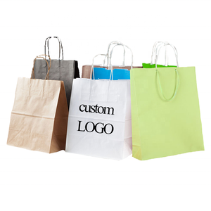 クリスマスカラフルなショッピングギフト紙袋カスタム再利用可能クラフト紙袋ベーカリーサンドイッチコーヒー環境に優しい包装 - Product Image 5