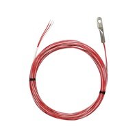 Sensor de Temperatura PT100 con Conector de Anillo, de -50 a 200°C, Clase B, Cable Blindado de Tres Núcleos para Motor Eléctrico, HVAC, Industrial, OEM