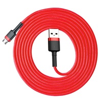 Câble USB Baseus Cafule pour Micro 2.4A 0.5m 1m 2m 3m Gris+Noir Rouge+Rouge Haute Qualité Vente en Gros 100% Original