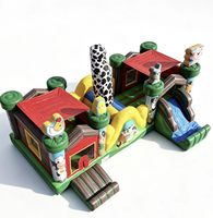 Structure gonflable combinée Fun Size Farm en PVC pour usage commercial extérieur