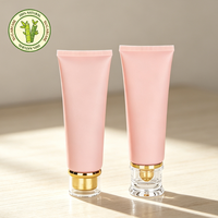 Tube cosmétique rechargeable écologique, texture mate givrée, personnalisé pour les soins quotidiens de la peau, lavage du visage, crème corporelle