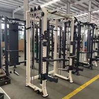 Multifunción Smith Machine Gym Cable ajustable Gym con tríceps/chinning/lat/Row Squat Rack