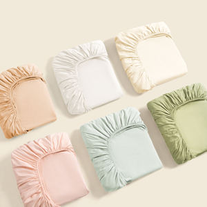 Draps-housses de chambre à coucher en gros de l'usine chinoise, literie bon marché, couleur unie, doux, 1 pièce, taille King Queen - Product Image 4