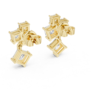 Elegantes Pendientes de Diamantes Cultivados en Laboratorio en Oro para Mujer, Joyería de Diseño con Detalles Brillantes para Bodas y Fiestas - Product Image 4