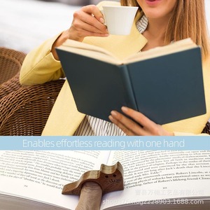 ที่คั่นหนังสือไม้รูปนิ้วโป้งลายการ์ตูนสีน้ำตาล ชุดที่คั่นหนังสือแบบใช้ซ้ำได้สำหรับการอ่าน - Product Image 4