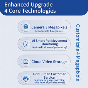 Custom Logo Automatic Pet <b>Feeder</b> Smart Pet <b>Feeder</b> Pet Food Dispenser LCD Display Pet Bowls & <b>Feeders</b> - Product Image 5