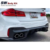 Lèvre arrière de Style 3D en Fiber de carbone de haute qualité pour BMW série 5 G30 G38 F90 M5 Lci mise à niveau 4 portes diffuseur de pare-chocs arrière lèvre de becquet