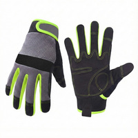 Gants de sécurité en cuir microfibre texturé respirant et durable, à doigts complets, pour usage automobile et industriel, gants de mécanicien multi-usages