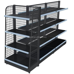 杂货和汽车加油站轻型超市货架双面金属展示架 - Product Image 1