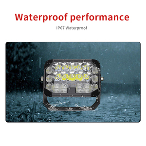 Faro LED Cuadrado de 5 Pulgadas y 180W, Haz Combinado, Luz Amarilla y Blanca, Ojo de Ángel DRL, Lámpara para Auto 4X4, para Wrangler, Lada <span class=keywords><strong>Niva</strong></span> - Product Image 2