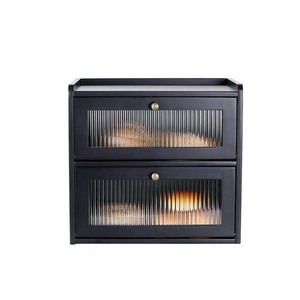 Gỗ bánh mì lưu trữ container Box, <span class=keywords><strong>2</strong></span>-Layer công suất lớn Tủ lưu trữ, phong cách retro - Product Image 2