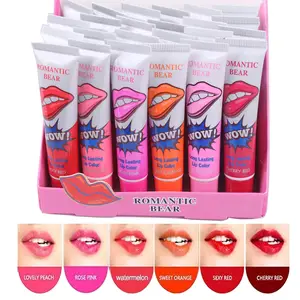 RB01B all'ingrosso WOW Romantic Bear peel off tattoo lipstick magic lipstick lip gloss organic magic natural wow lipstick tattoo