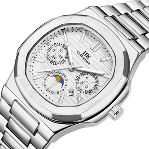 IIK Collection 1376, superventas, nuevo reloj de cuarzo para hombre, última correa de acero, resistente al agua, pantalla de fecha, reloj de pulsera de negocios minimalista - Product Image 2