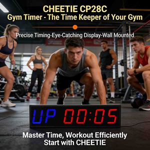 Reloj Digital Personalizado CHEETIE para Gimnasio y Crossfit, Temporizador LED para Entrenamiento con Cronómetro <span class=keywords><strong>Tabata</strong></span> Multifuncional - Product Image 3