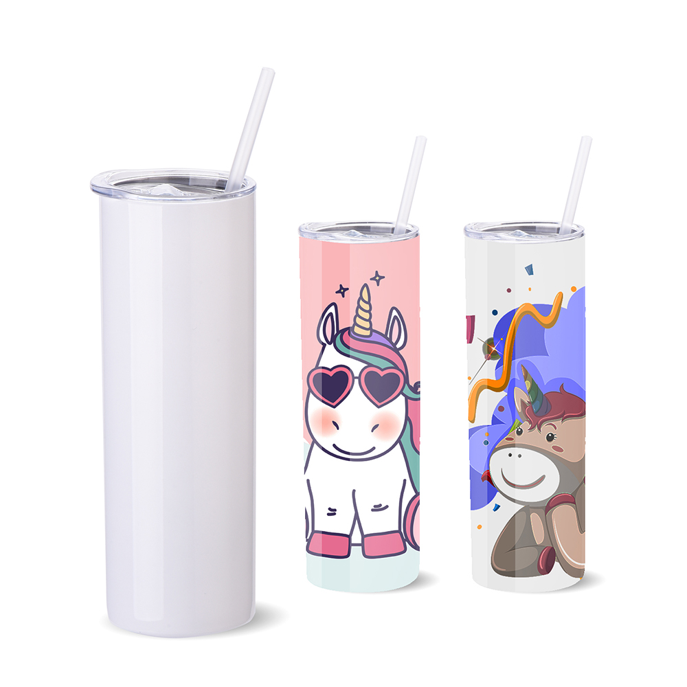 BO 20 Oz Stainless Straight Blank White Sublimation Tumbler