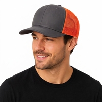 Gorra Trucker Richardson 112 Personalizada OEM, Gorra Deportiva de Malla Lisa de Algodón, Parche Bordado, Logotipo Personalizado, Gorras Snapback de Malla en Blanco