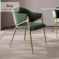 Chaises de salle à manger modernes et simples en tissu avec dossier de luxe Vente en gros de meubles de salle à manger pour villa, hôtel et restaurant