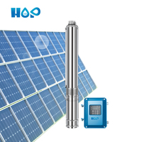 Pompe à eau submersible solaire 1HP 2HP 3HP 4HP 5HP 6HP en cuivre et acier inoxydable pour puits profonds, idéale pour l'irrigation et l'agriculture