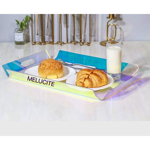 High Quality Tabletop Acrylic <strong>Tray</strong> <strong>Perfume</strong> Jewelry Acrylic Serving <strong>Tray</strong> with Handles ROHS Certificate - Product Image 5