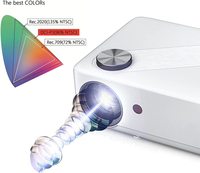 Proyector de TV 4K UHD FHD 1080P LED con diseño de bolsillo Altavoces incorporados e Internet listo para cine en casa