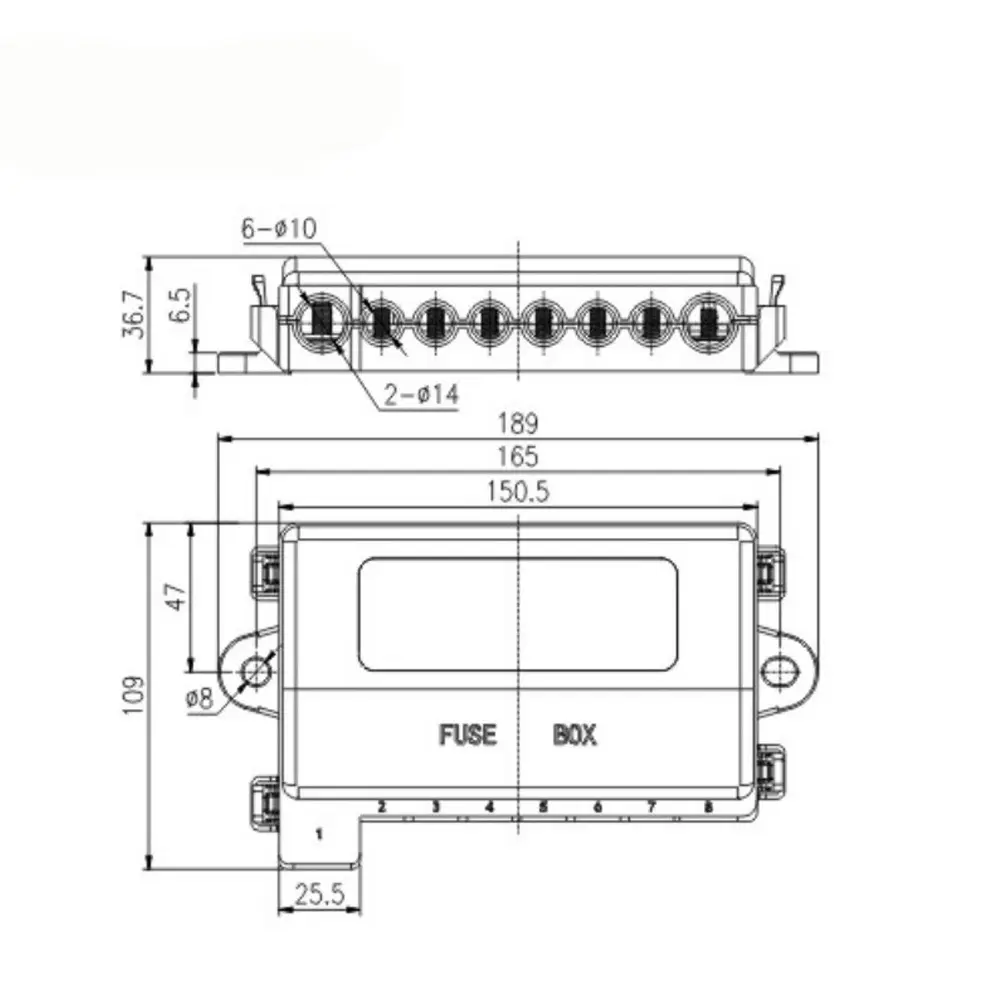 32V 7 way SUV Van Truck Bus Marine supporto fusibile midi