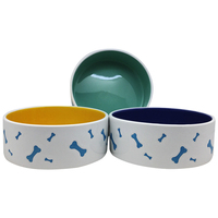 Bol pour animaux de compagnie en céramique de 6 pouces, fabrication OEM directe, motif personnalisé de luxe, logo personnalisé, bol pour chat, bol pour chien, céramique arrondie