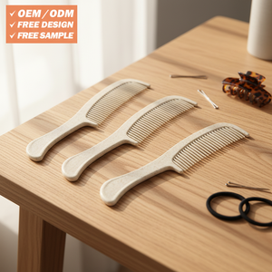 Ensemble d'articles de toilette biodégradables de haute qualité pour hôtels, peignes miniatures antistatiques en paille de blé, utilisés dans les hôtels <span class=keywords><strong>et</strong></span> les salles de bain de <span class=keywords><strong>voyage</strong></span> - Product Image 2