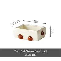 Assiette à dessert blanche créative de style nordique, assiette en porcelaine de haute qualité pour la maison, motif de dessin animé, design frais et mignon, passe au micro-ondes