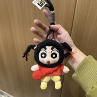 Popular Muñeco de Peluche Colgante de Crayon Shin Chan, Muñeco de Peluche con Disfraz, Colgante para Mochila Estilo Ins, Llavero