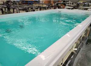 Bain à remous rectangulaire moderne <span class=keywords><strong>Bestway</strong></span> Modula préfabriqué hors sol en acrylique avec système de contrôle Balboa et 90 jets pour les familles et les villas - Product Image 3