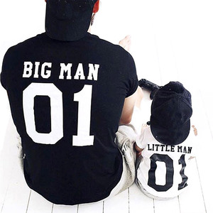 Conjunto de <span class=keywords><strong>camisetas</strong></span> familiares baratas, ropa a juego al por mayor para padre e hijo - Product Image 1
